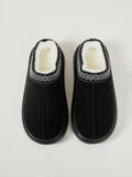 Faux Fur Suede Platform Slippers