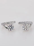 2 Carat Moissanite 925 Sterling Silver Huggie Earrings