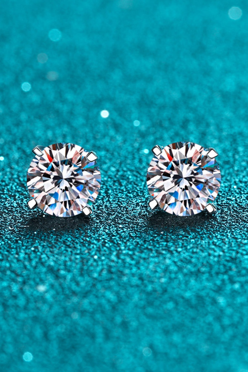 1 Carat Moissanite 925 Sterling Silver Stud Earrings