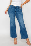 bytos Full Size Cat's Whiskers Mid Rise Ankle Jeans