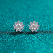 925 Sterling Silver Moissanite Zircon Stud Earrings