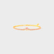 Heart Shape Inlaid Zircon 18K Gold-Plated Bracelet