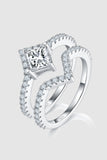 1 Carat Moissanite 925 Sterling Silver Double Layered Ring