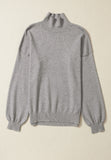 Mock Neck Dropped Shoulder Sweater