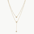 Stainless Steel Zircon Double-Layered Necklace