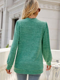 Heathered V-Neck Long Sleeve T-Shirt