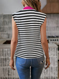 Striped Mock Neck Tank