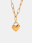 18K Gold-Plated Stainless Steel Heart Pendant Necklace