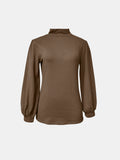 Full Size Mock Neck Long Sleeve T-Shirt