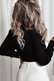 Glitter Surplice Long Sleeve Blouse