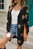 Angel Wings Star Open Front Long Sleeve Cardigan