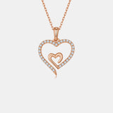 Moissanite 925 Sterling Silver Heart Pendant Necklace