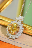 5 Carat Yellow Moissanite Pendant Necklace