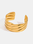 18K Gold-Plated Stainless Steel Open Ring