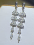 6 Carat Moissanite 925 Sterling Silver Bar Earrings