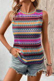 Contrast Round Neck Tank